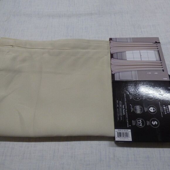 Lush Décor 52" x 95" Blackout Curtain Set Wheat - Picture 6 of 8